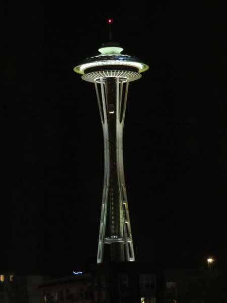 Seattle Space Needle at night